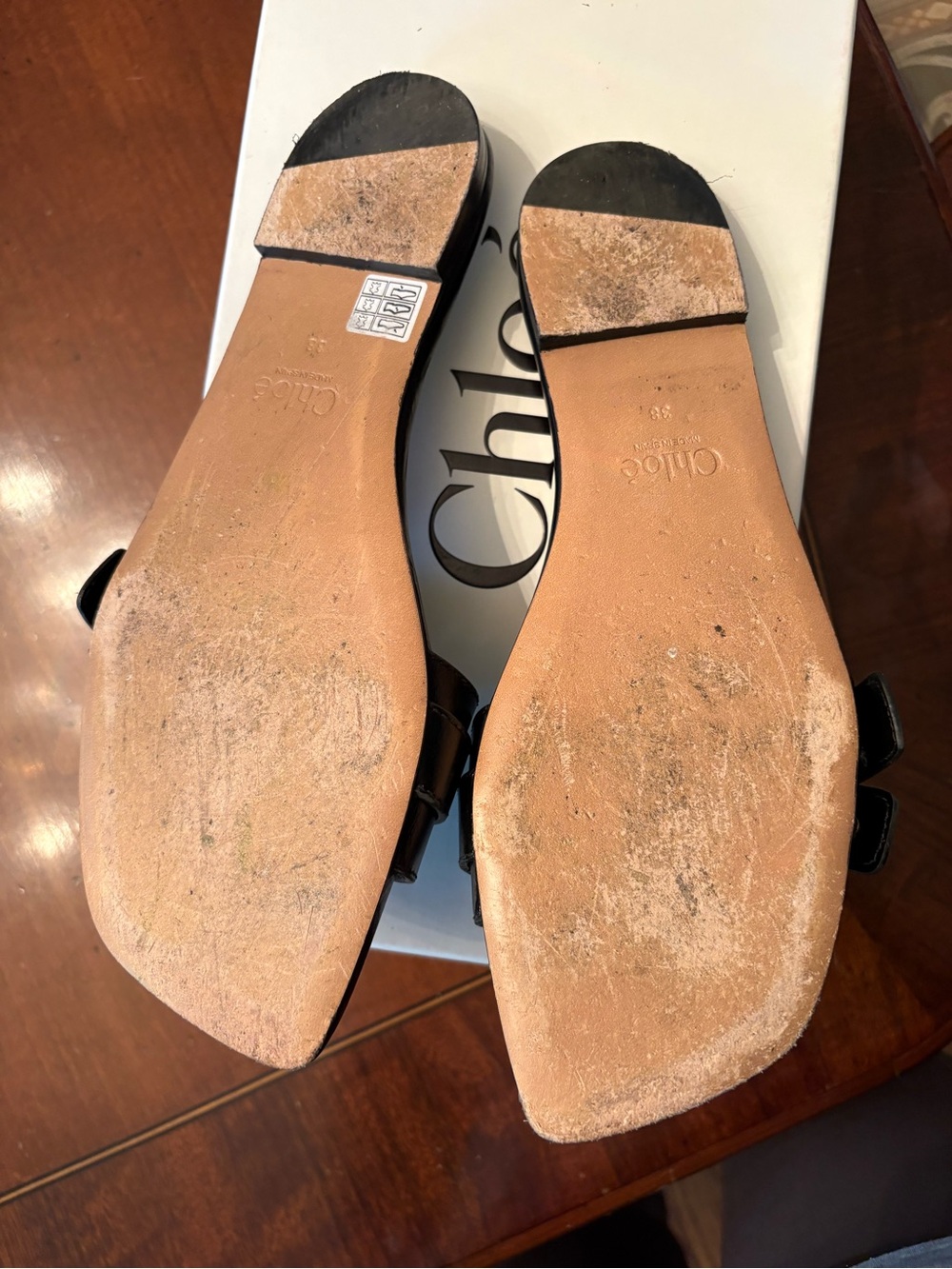 Chloe Mae Slide Sandals with Gold Hardware size 38 - Picture 4 of 5